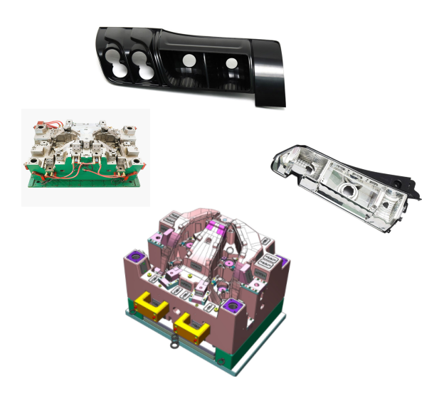 車の外装照明リフレクター金型