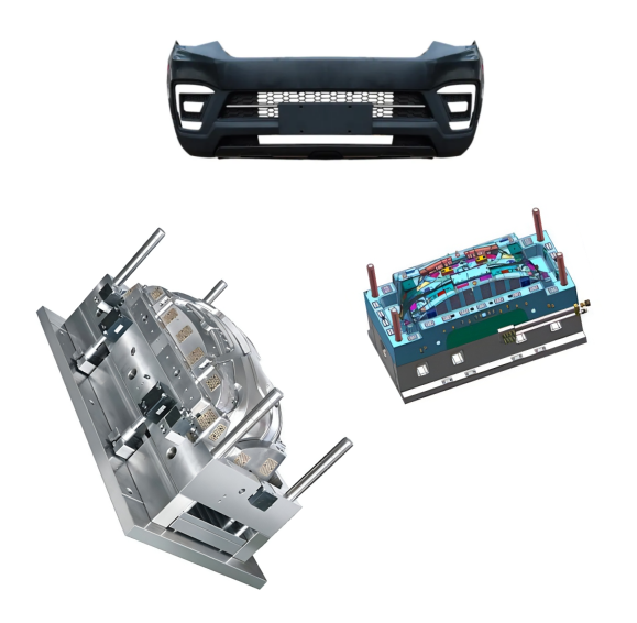 自動車フロントバンパーの射出成形金型