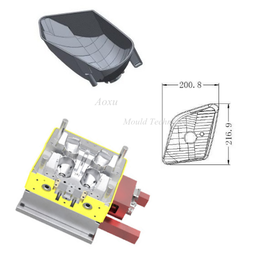 BMC ランプ リフレクター射出成形金型