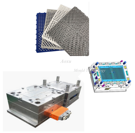 PP排水アンチスリップ連動フロアマット金型