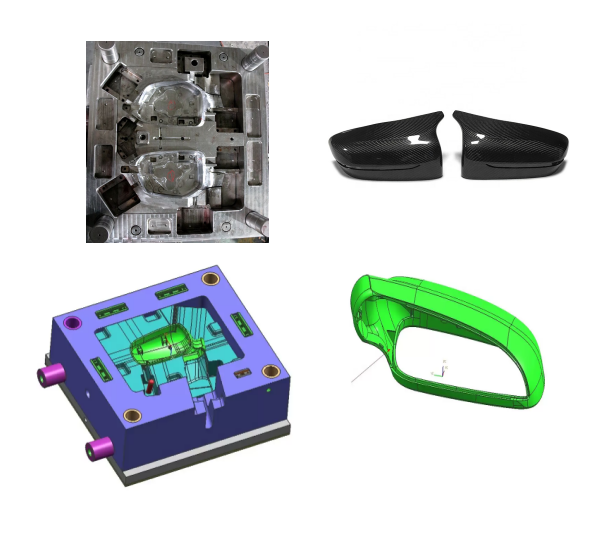 車のバックミラーシェル金型