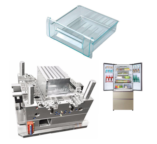 冷蔵庫用シングルキャビティプラスチック引き出し金型