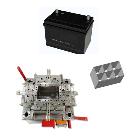 自動車用バッテリー容器金型